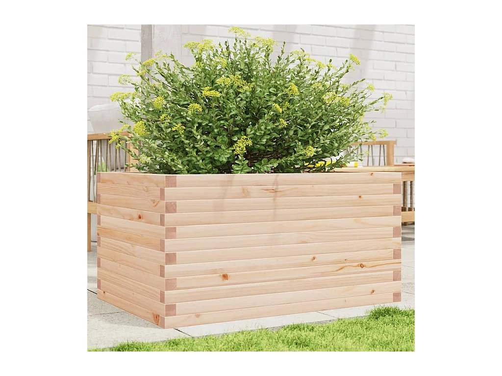 Jardinière 90x60x46 cm bois de pin massif