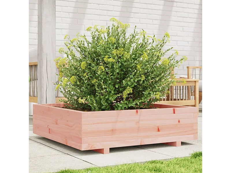 Jardinera madera maciza de abeto Douglas 90x90x26,5 cm