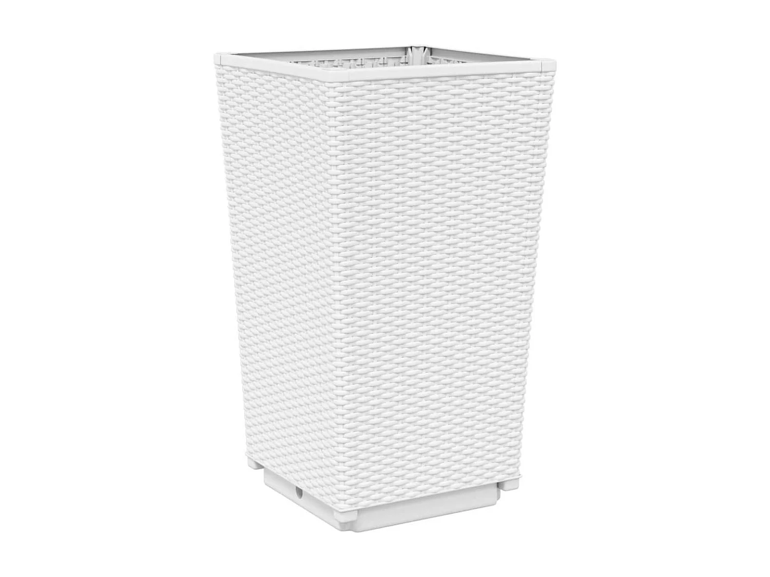 Jardinières 4 pcs blanc 32,5x32,5x57 cm polypropylène