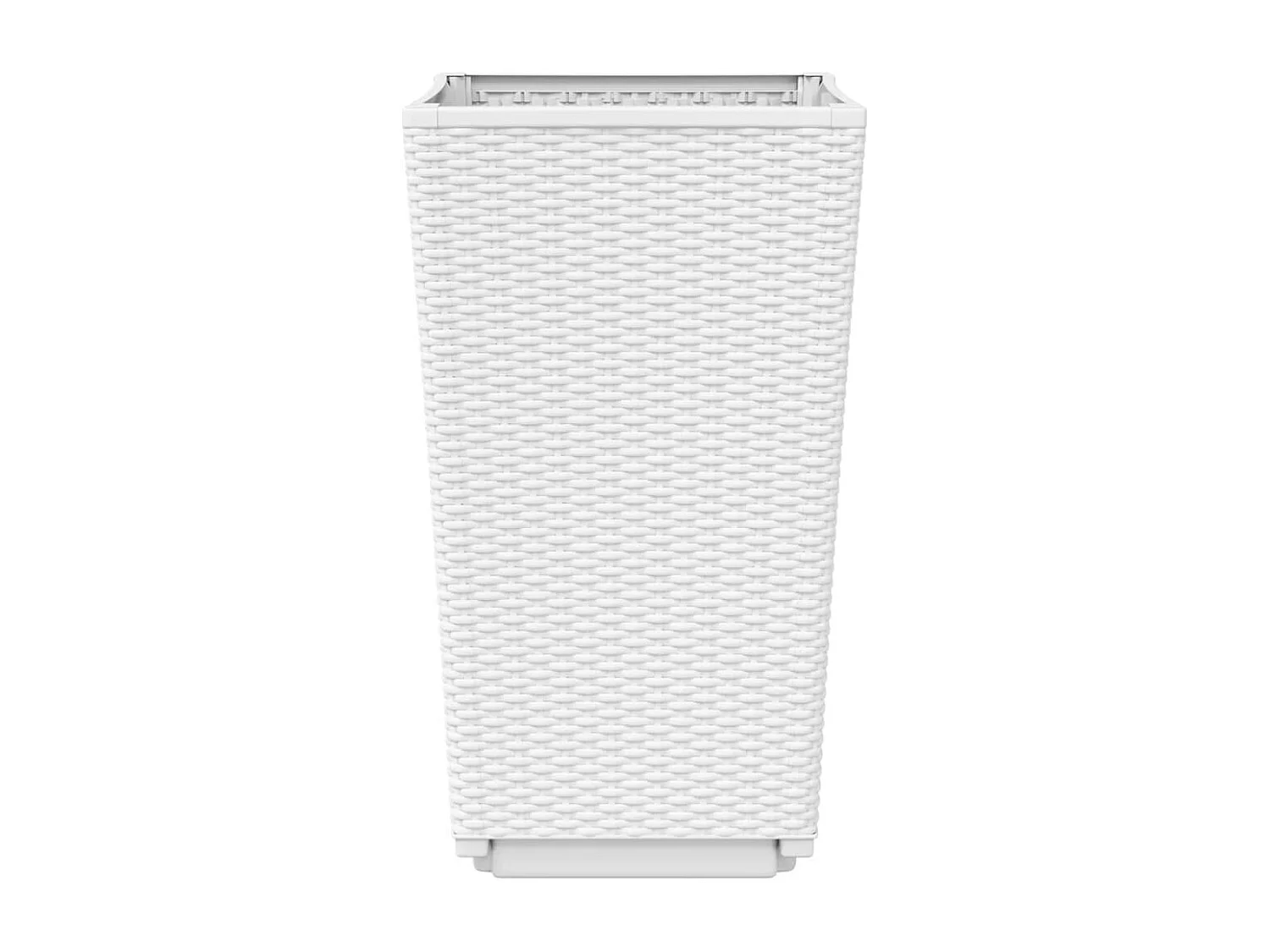 Jardinières 4 pcs blanc 32,5x32,5x57 cm polypropylène