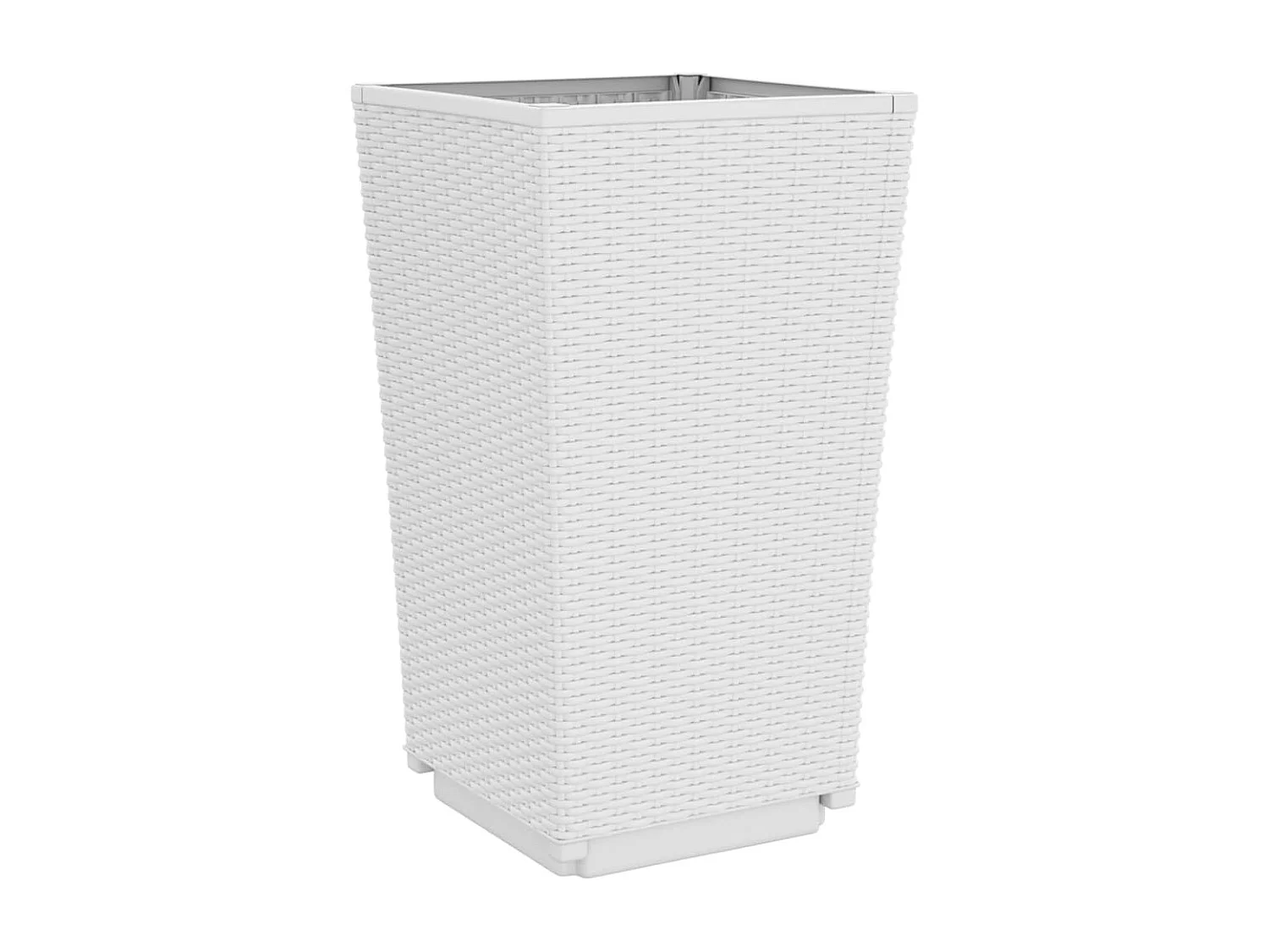 Jardinières 4 pcs blanc 32,5x32,5x57 cm polypropylène