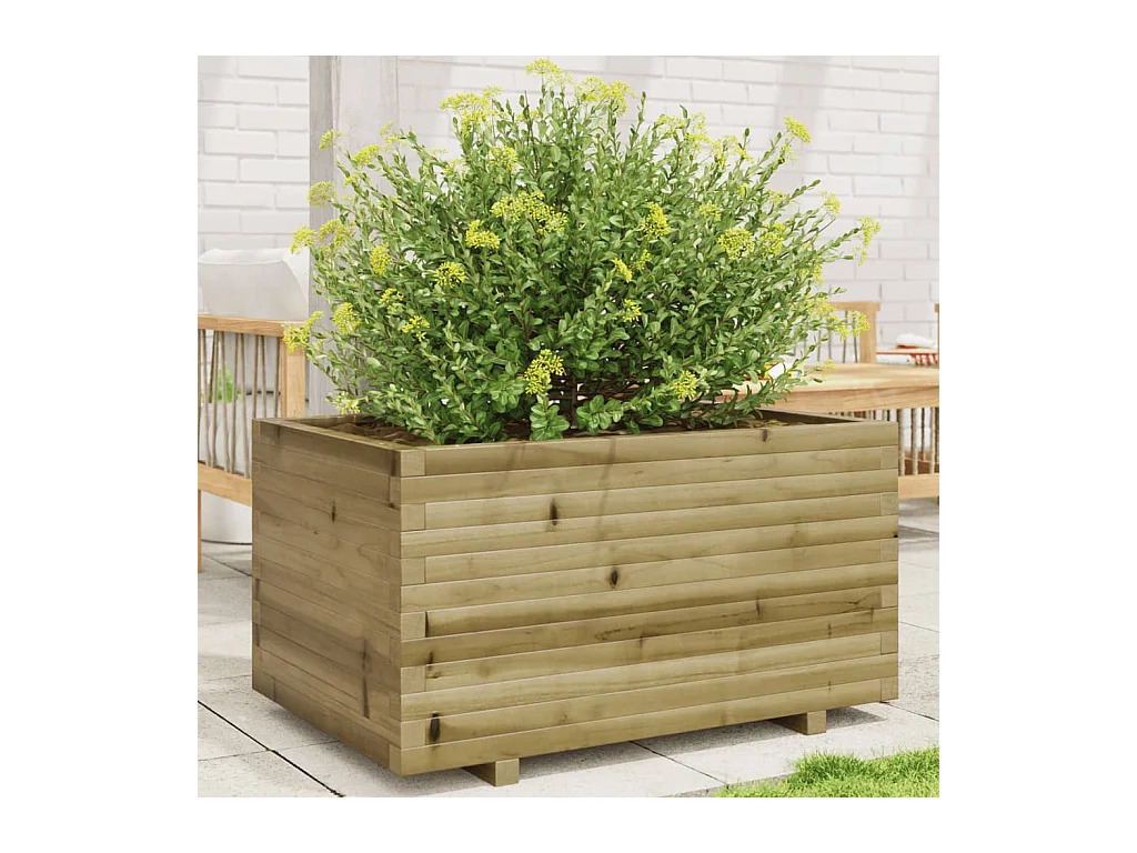 Fioriera da Giardino 90x60x49,5 cm in Legno di Pino Impregnato