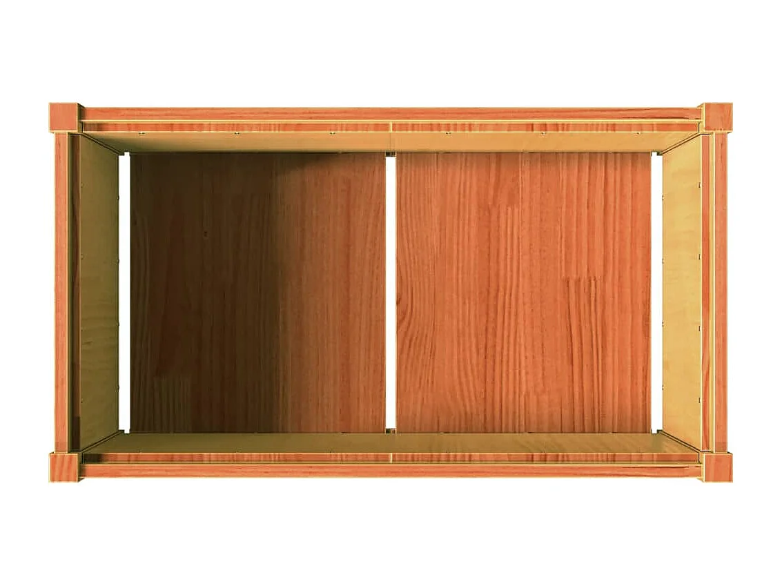 Jardinières 2 pcs cire marron bois de pin massif