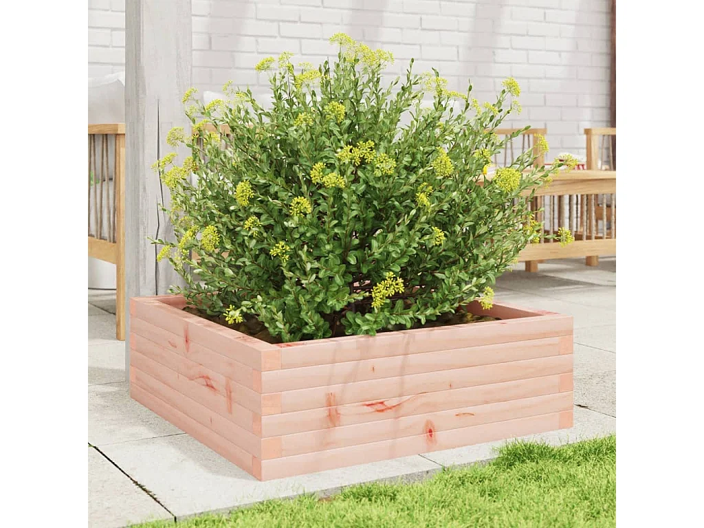 Jardinière 70x70x23 cm bois massif douglas