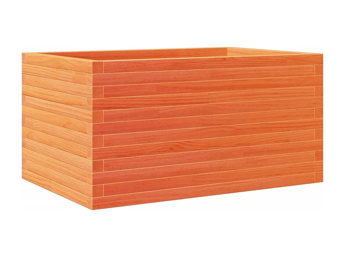 Jardinière cire marron 90x60x46 cm bois de pin massif