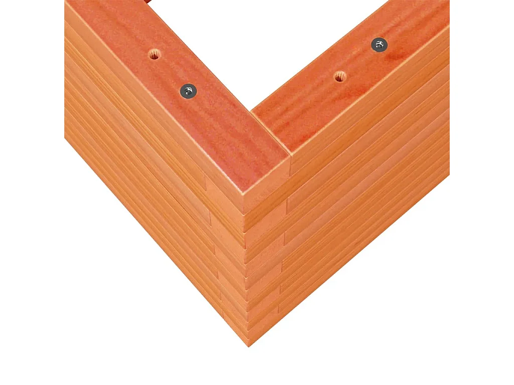 Jardinière cire marron 90x60x46 cm bois de pin massif