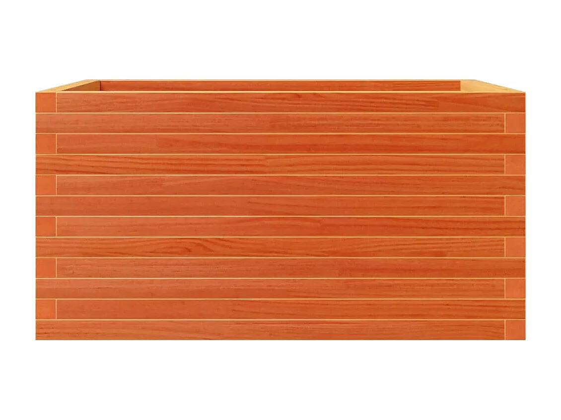 Jardinière cire marron 90x60x46 cm bois de pin massif