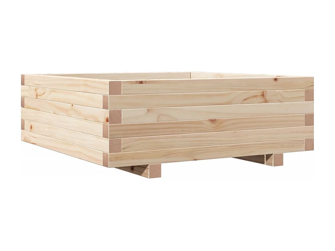 Jardinière 70x70x26,5 cm bois de pin massif