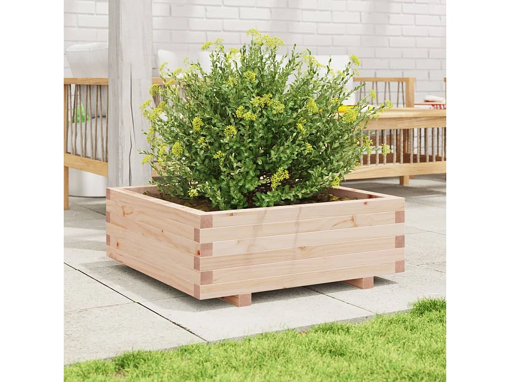 Jardinière 70x70x26,5 cm bois de pin massif
