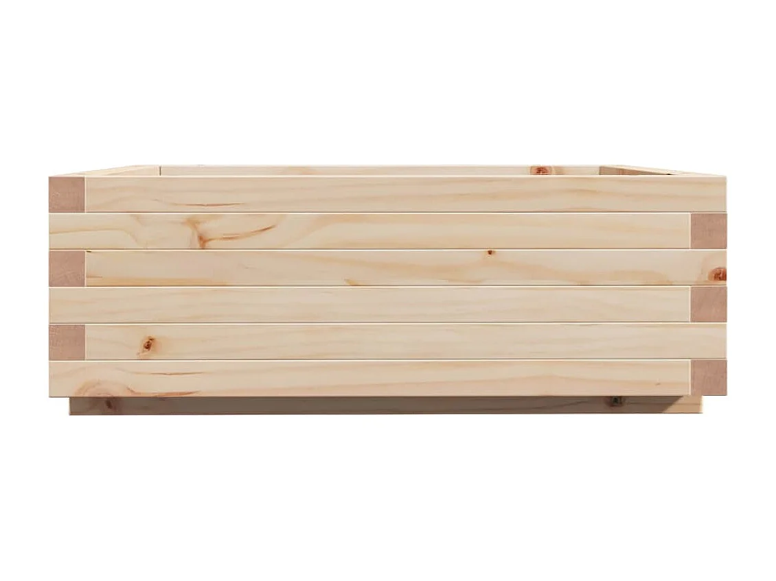 Jardinière 70x70x26,5 cm bois de pin massif