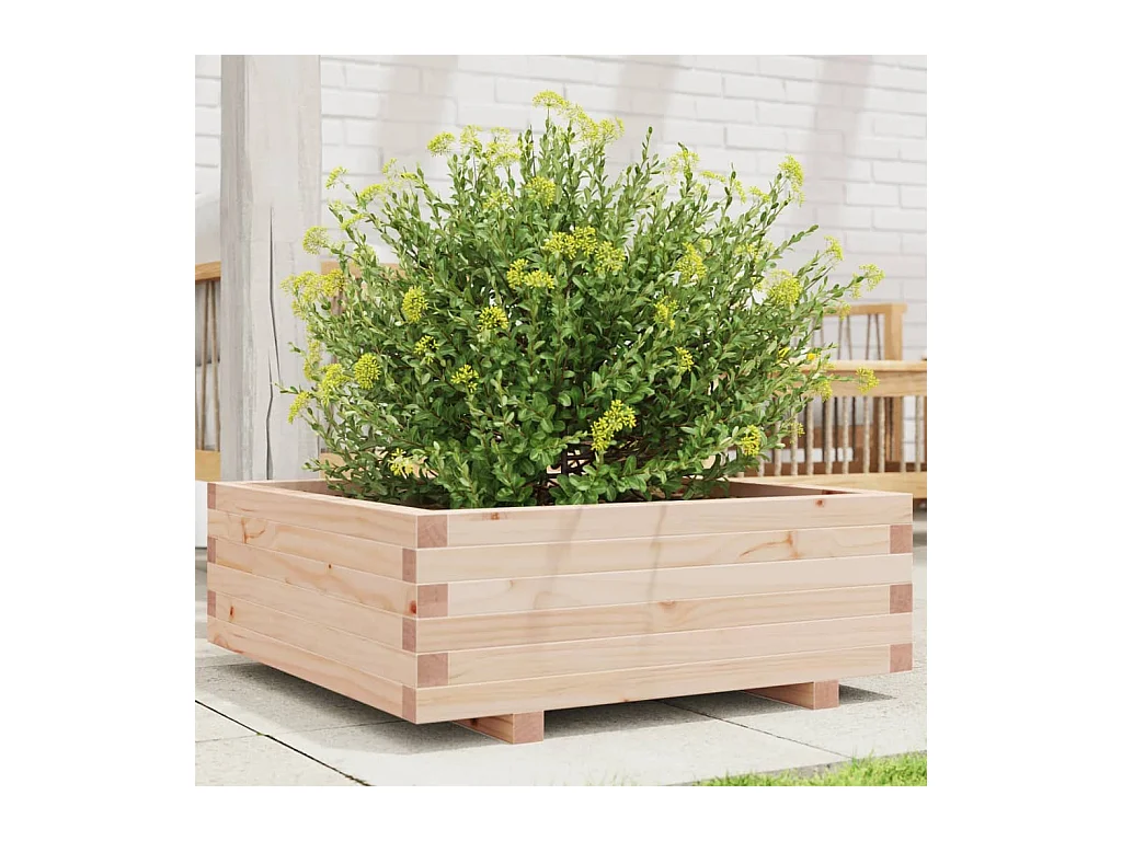 Plantenbak 70x70x26,5 cm massief grenenhout