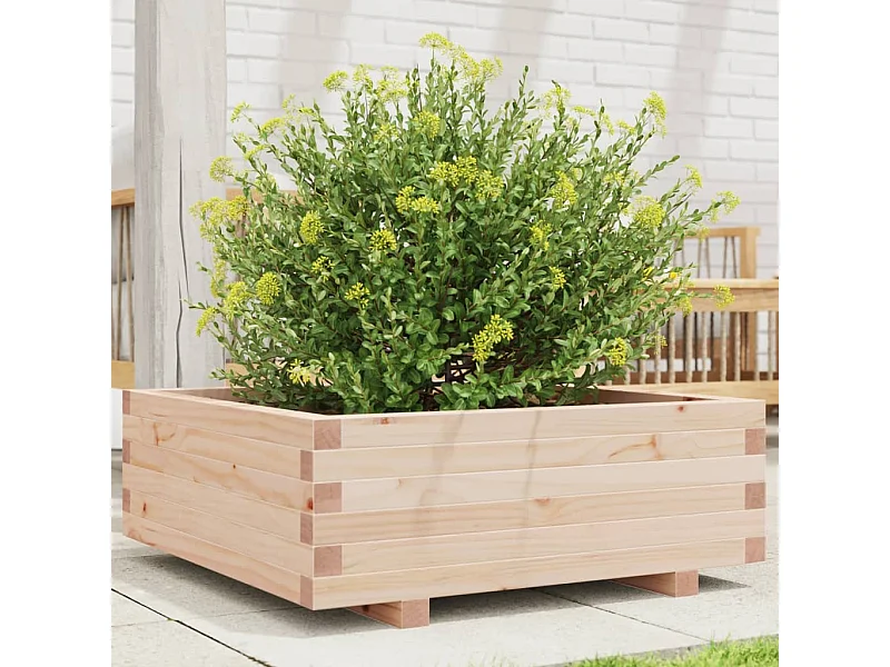 Jardinière 70x70x26,5 cm bois de pin massif