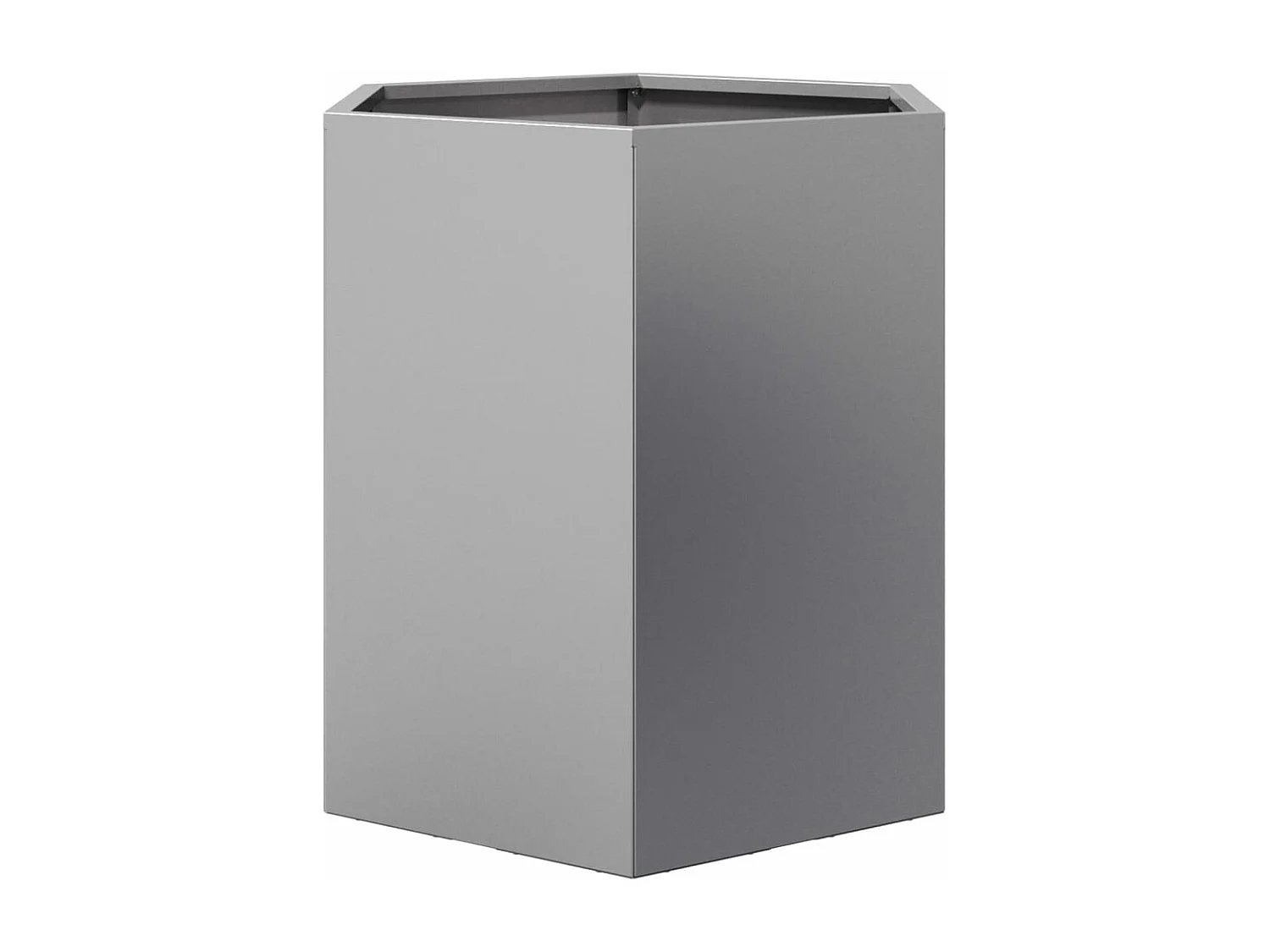 Jardinières 2 pcs hexagone 46x40x45 cm acier galvanisé