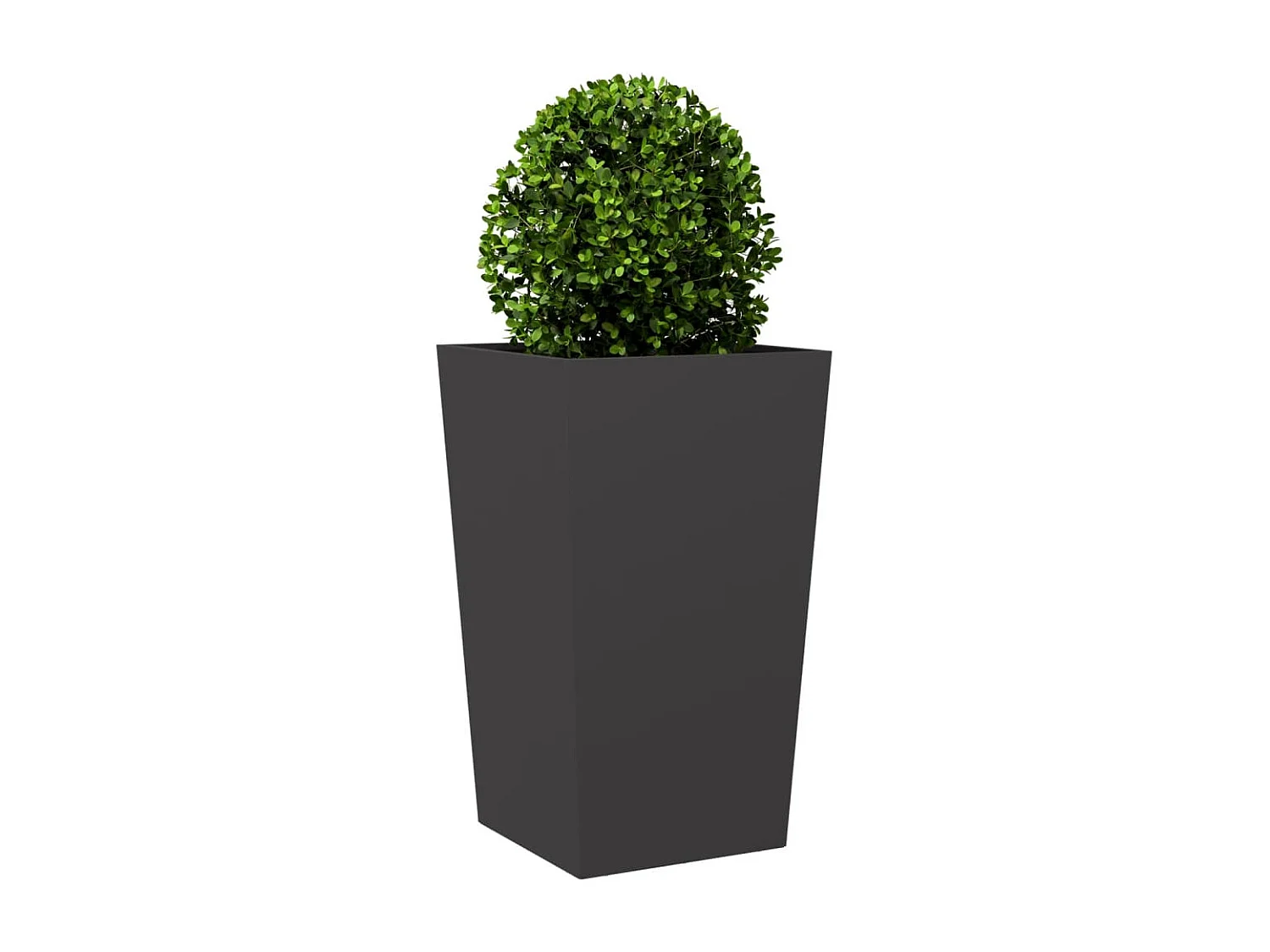 Jardinières 2 pcs noir 45x45x75 cm acier