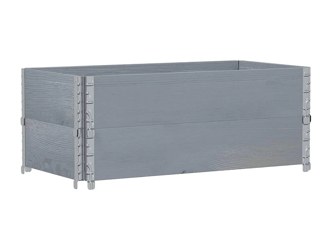 Pflanzkasten Grau 100x50 cm Massivholz Kiefer