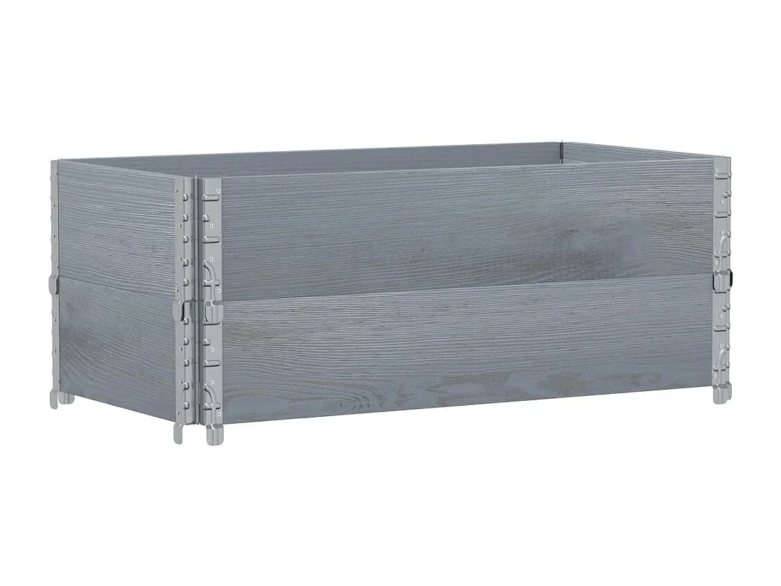 Pflanzkasten Grau 100x50 cm Massivholz Kiefer