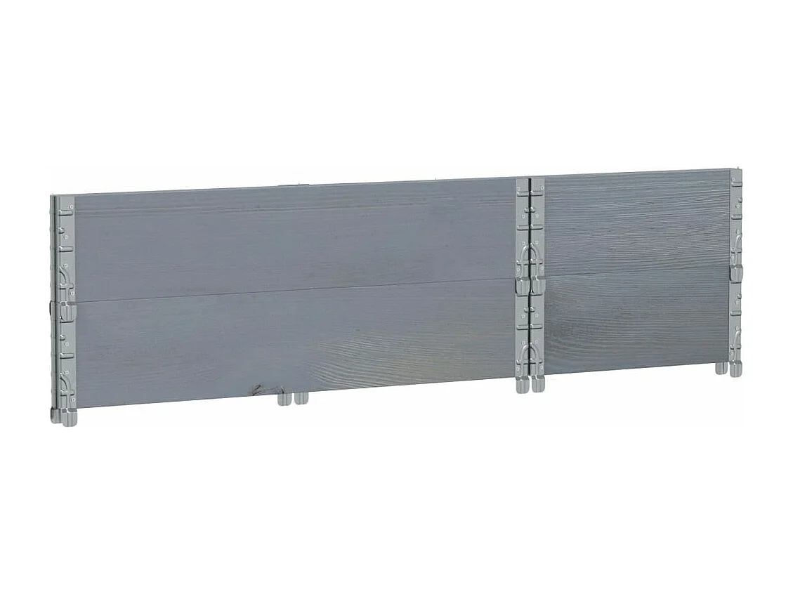 Jardinière gris 100x50 cm bois massif de pin