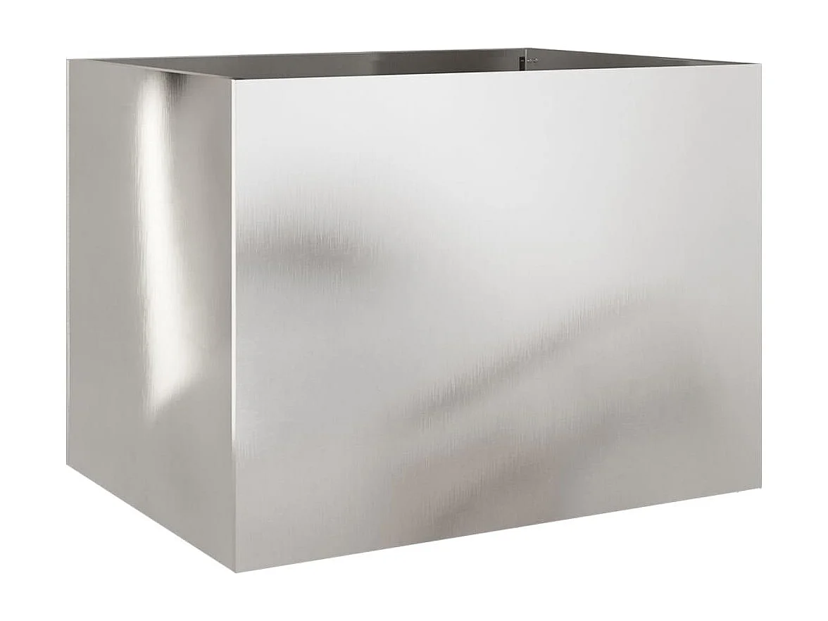Pflanzkübel Silbern 62x47x46 cm Edelstahl