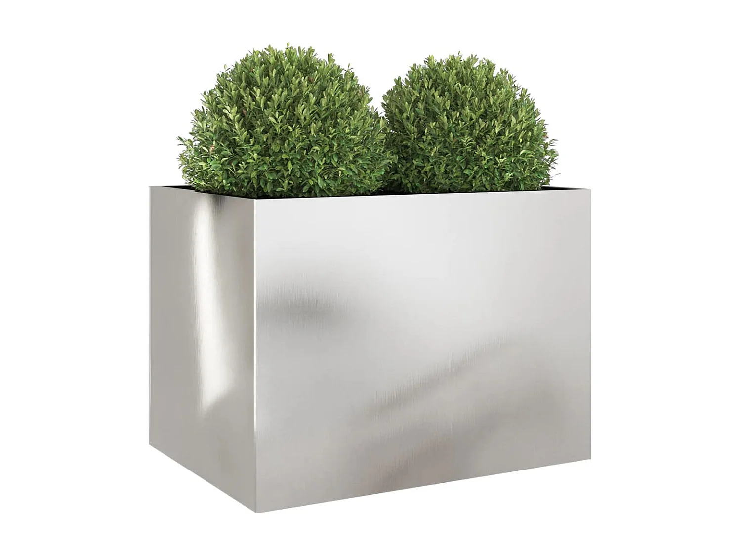 Pflanzkübel Silbern 62x47x46 cm Edelstahl