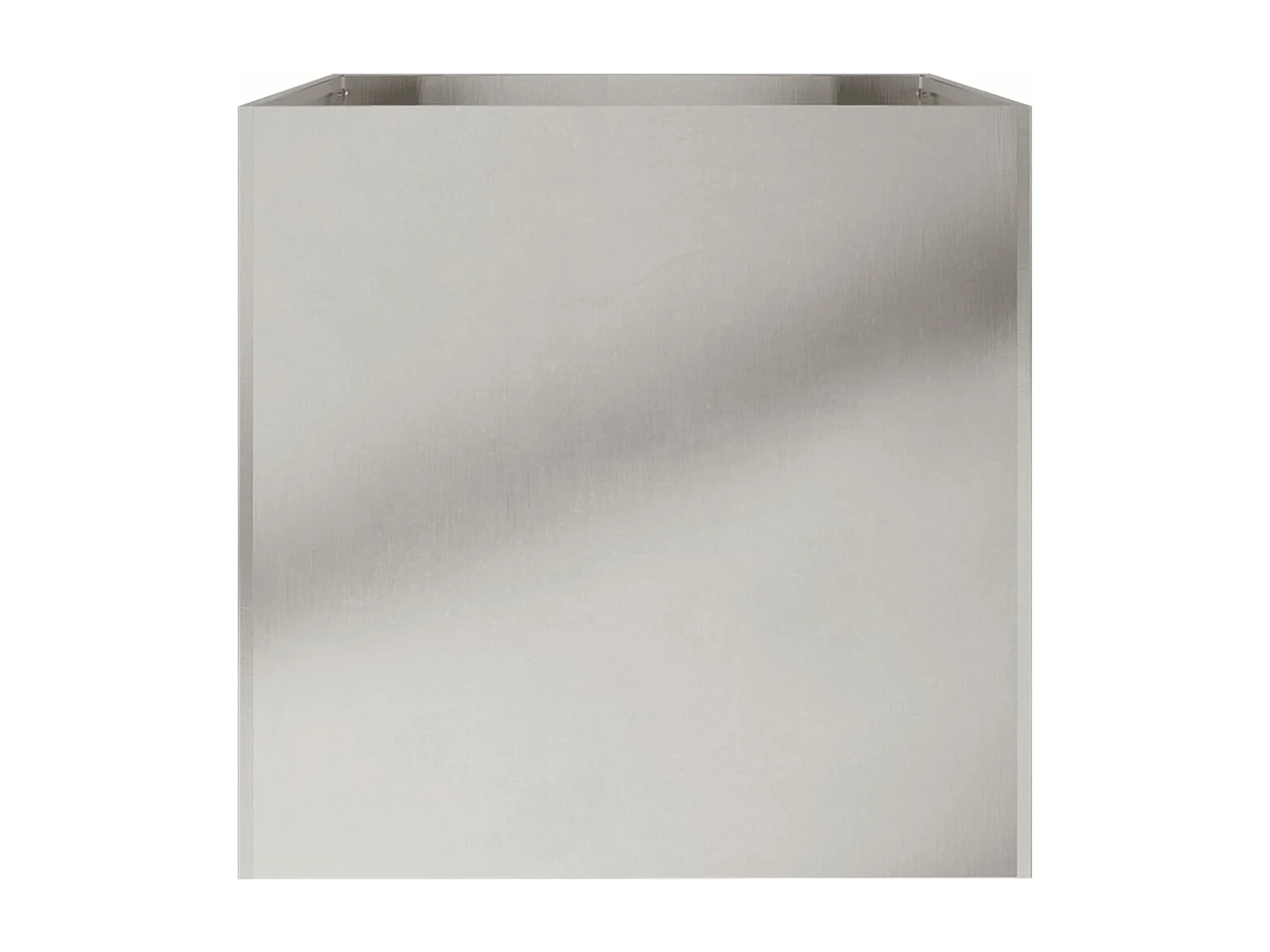 Pflanzkübel Silbern 62x47x46 cm Edelstahl