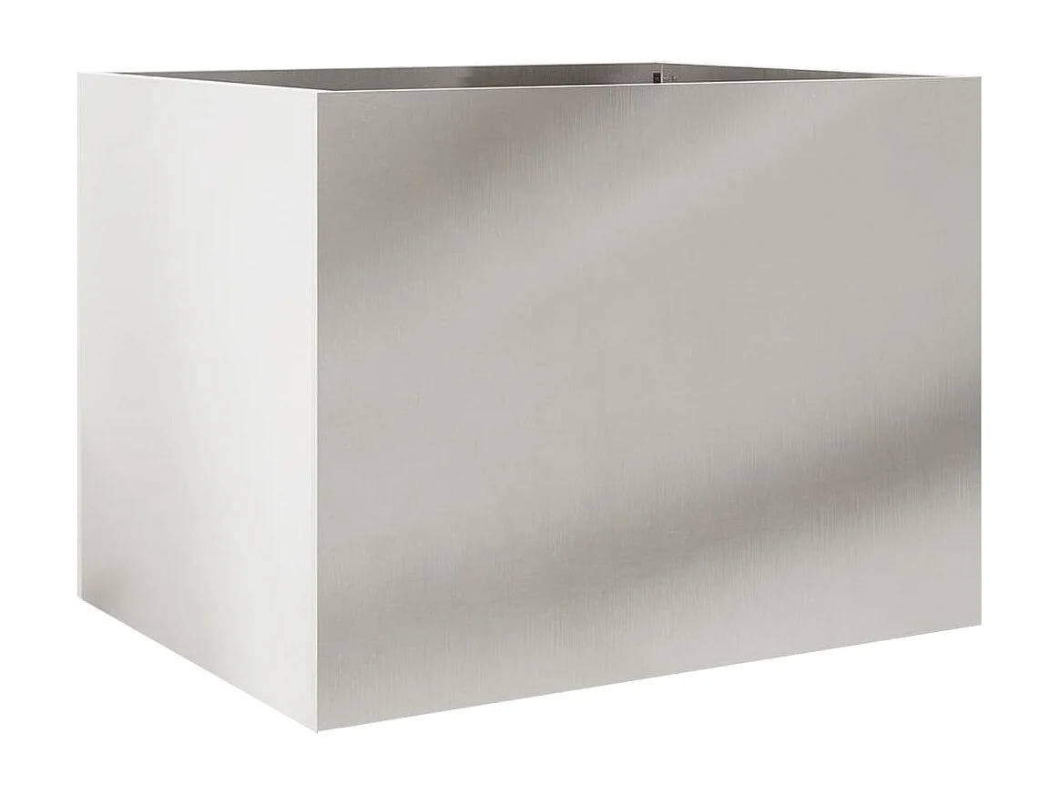 Pflanzkübel Silbern 62x47x46 cm Edelstahl