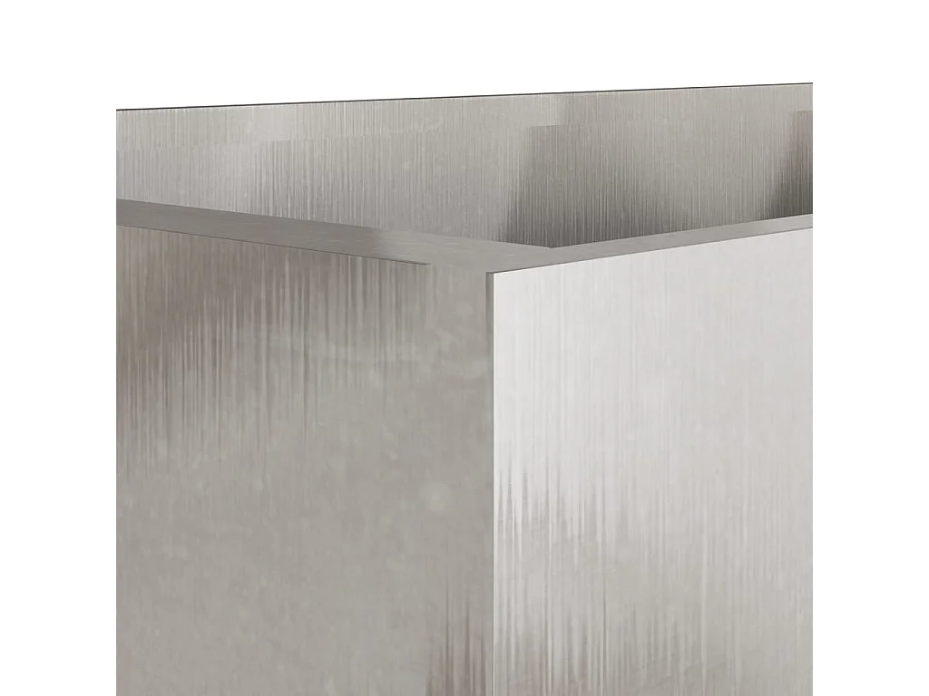 Pflanzkübel Silbern 62x47x46 cm Edelstahl