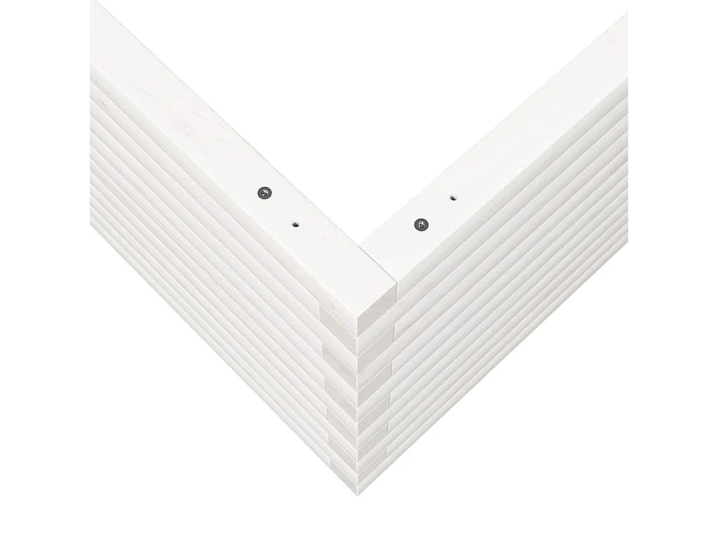 Jardinière blanc 80x80x45,5 cm bois de pin massif