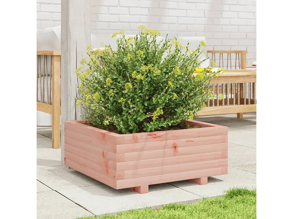 Jardinière 60x60x26,5 cm bois massif douglas