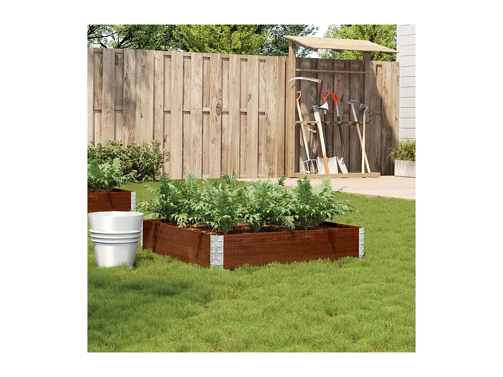Fioriera da Giardino Marrone 100x100 cm Legno Massello di Pino