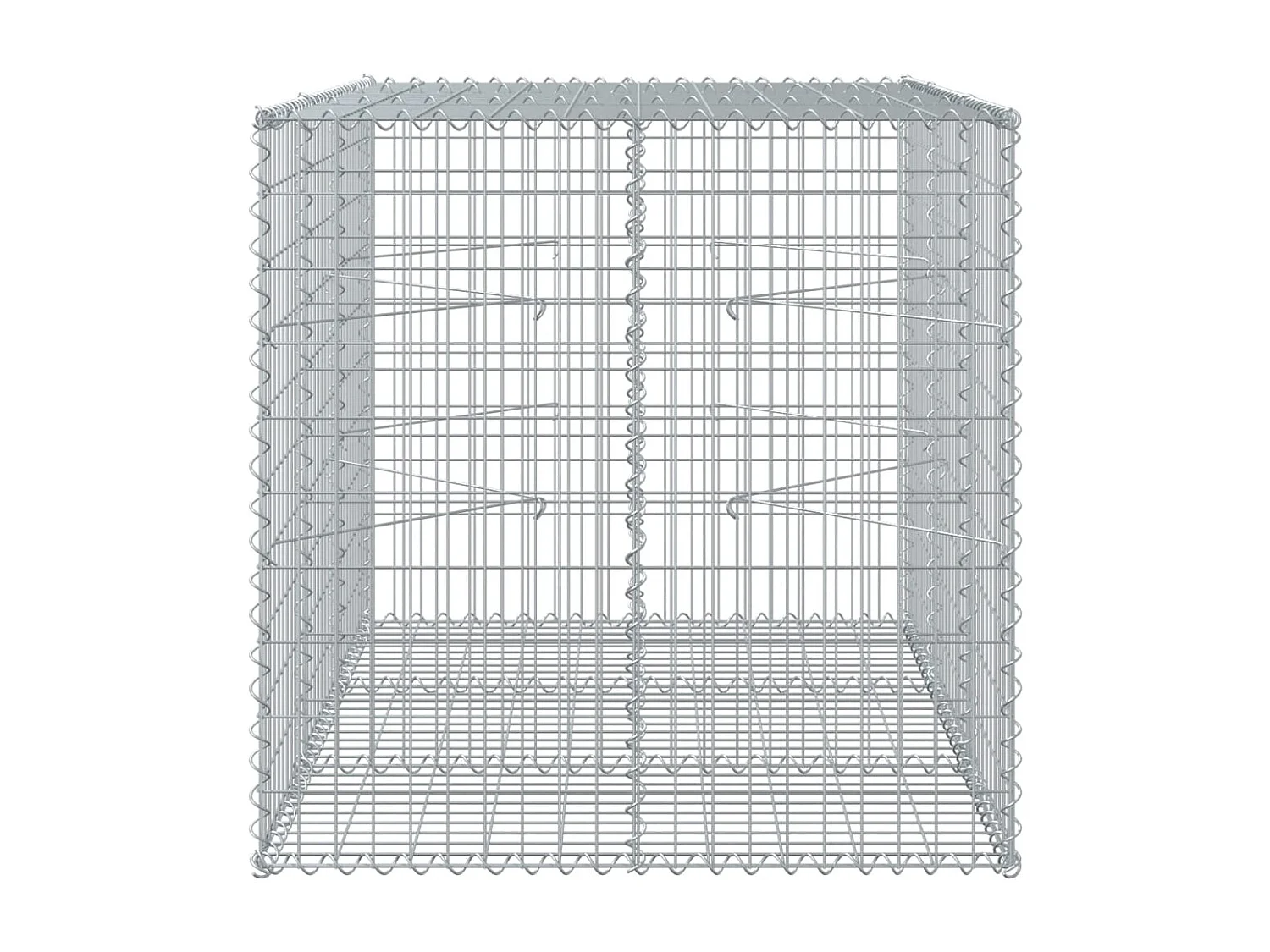 Gabione mit Deckel 150x100x100 cm Verzinktes Eisen