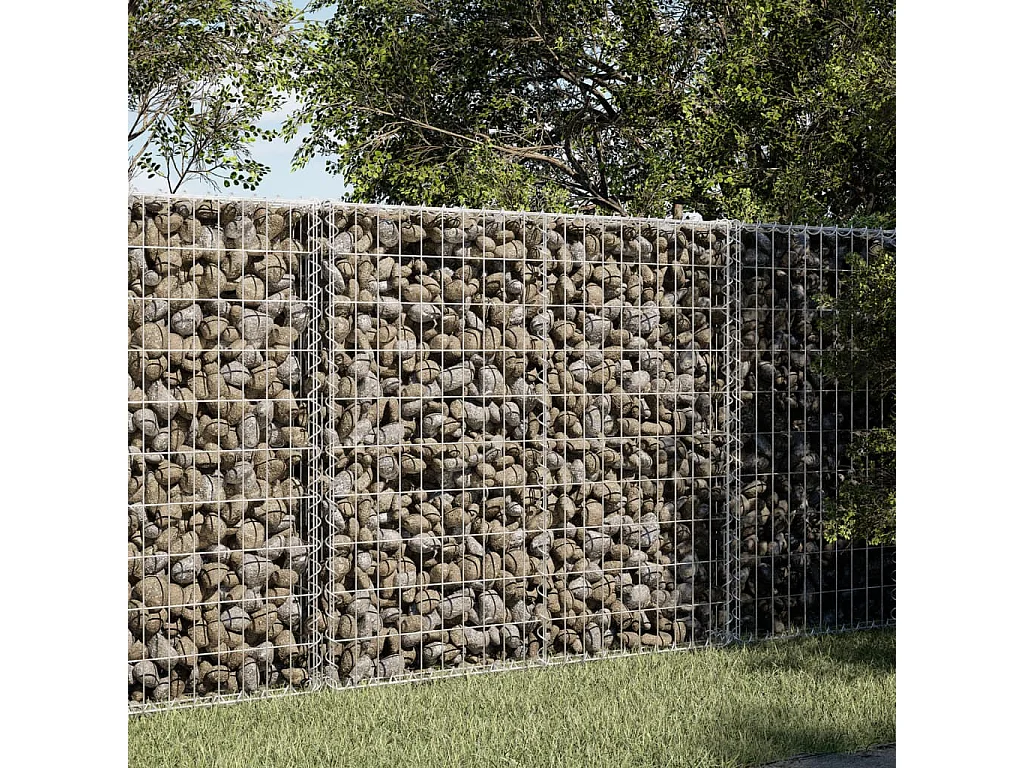 Panier gabion avec couvercle 150x100x100 cm fer galvanisé
