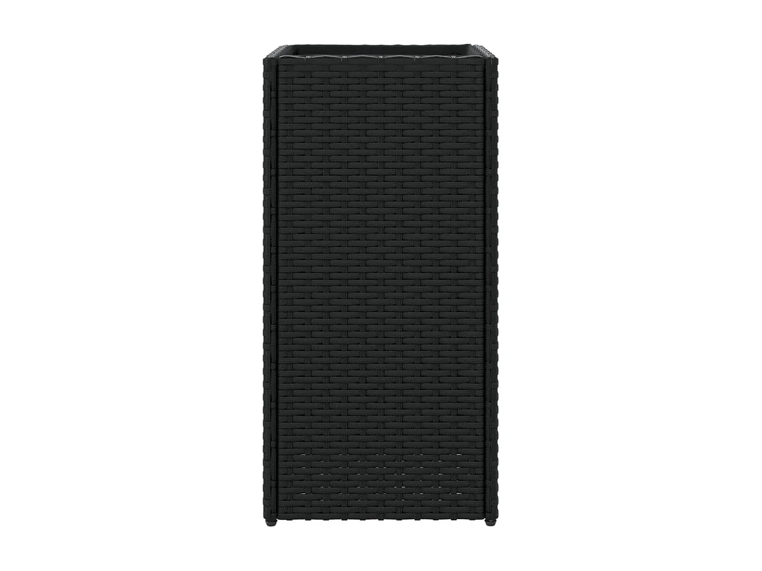 Vaso/floreira de jardim 30x30x60 cm vime PE preto