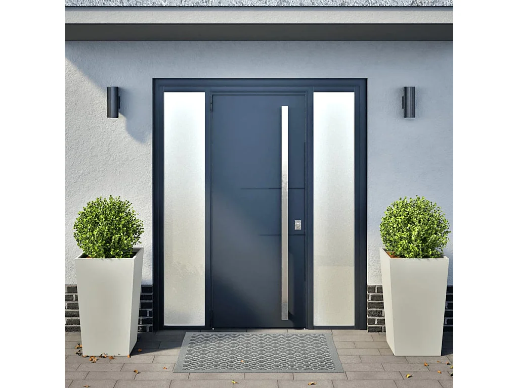 Jardinières 2 pcs blanc 45x45x75 cm acier