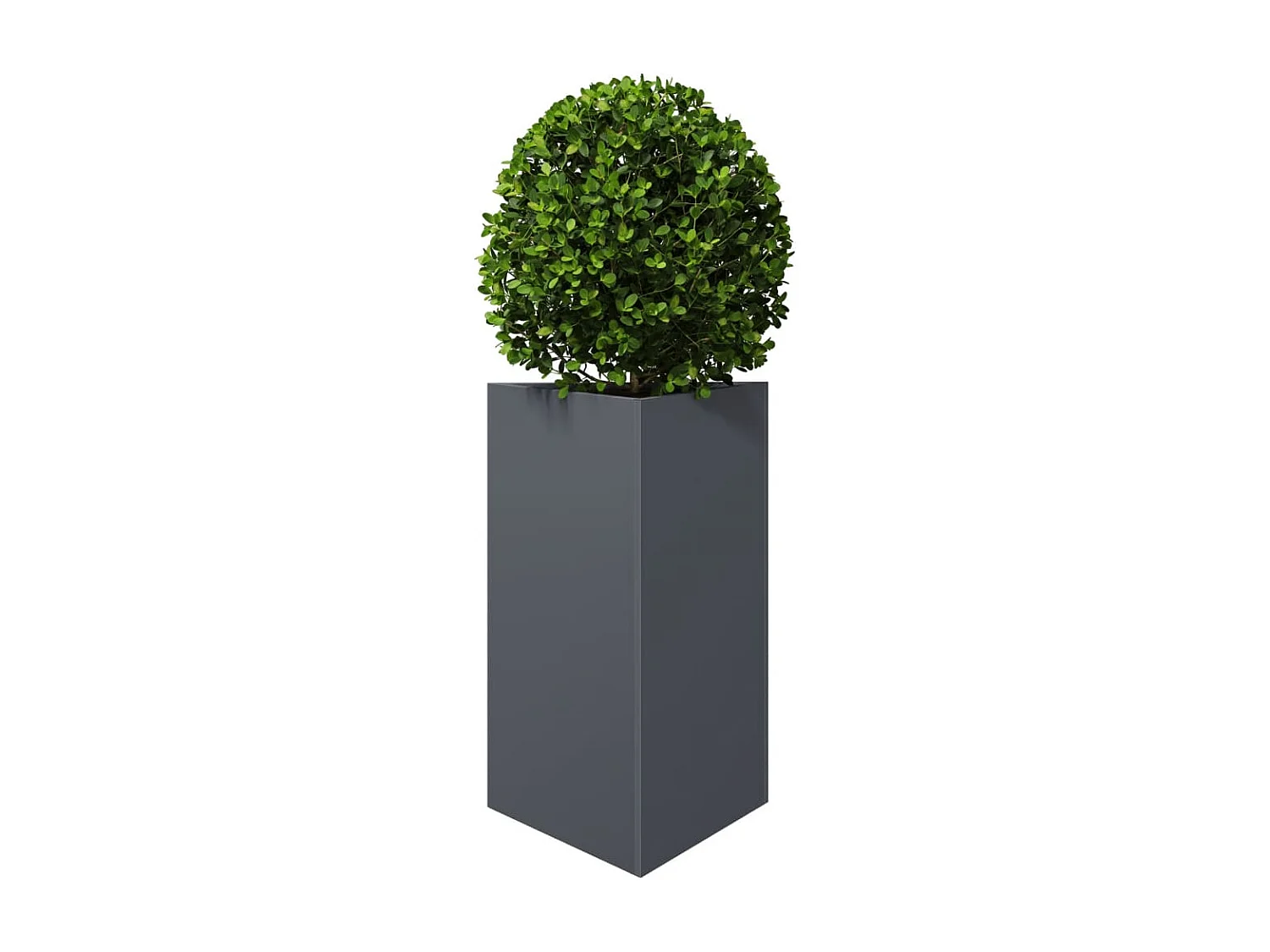 Jardinière anthracite triangulaire 50x43x75 cm acier