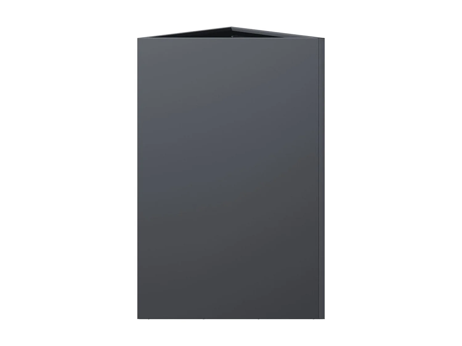 Jardinière anthracite triangulaire 50x43x75 cm acier