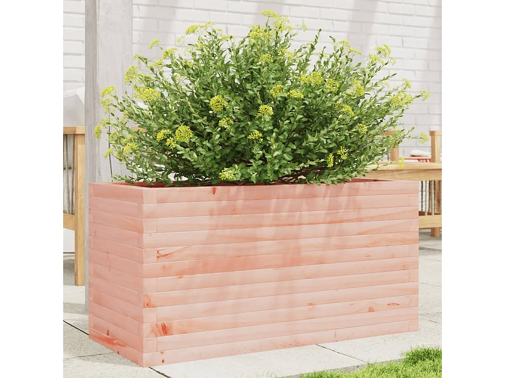 Vaso/floreira de jardim 90x40x45,5 cm madeira de douglas maciça