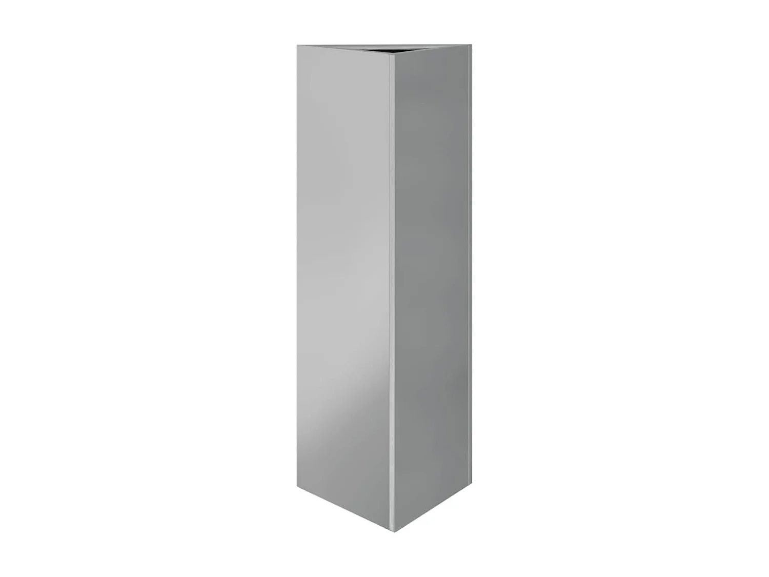 Vaso/floreira de jardim triangular 30x26x75 cm aço galvanizado