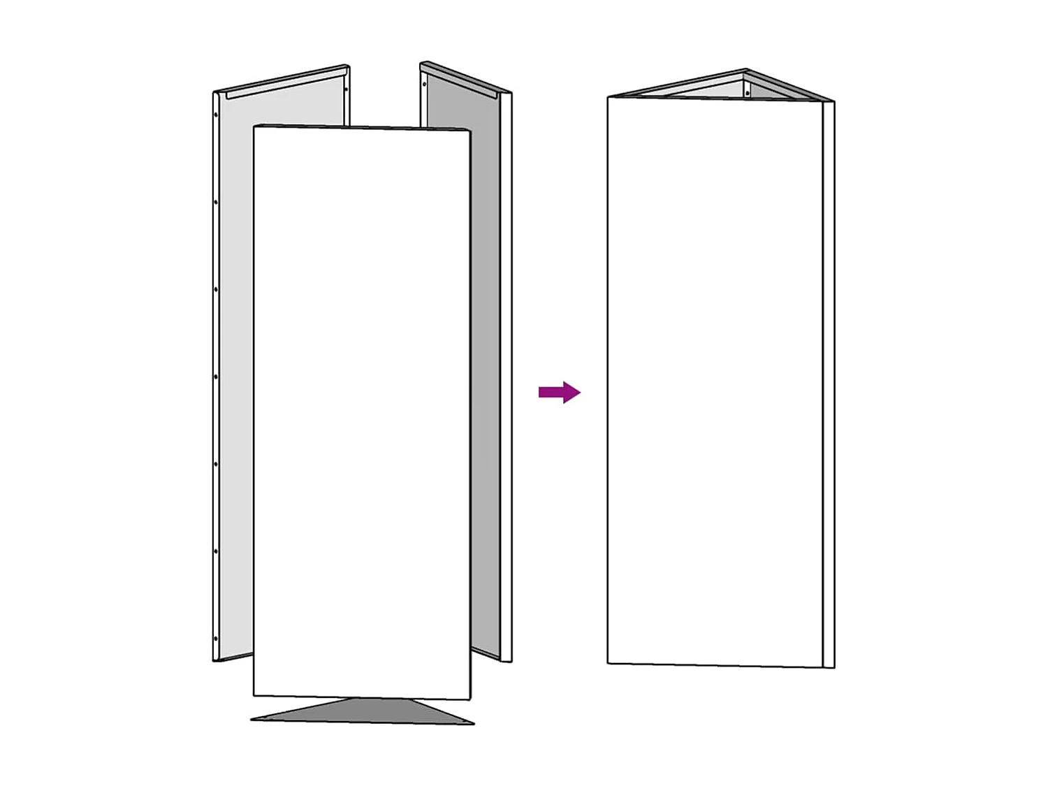 Vaso/floreira de jardim triangular 30x26x75 cm aço galvanizado