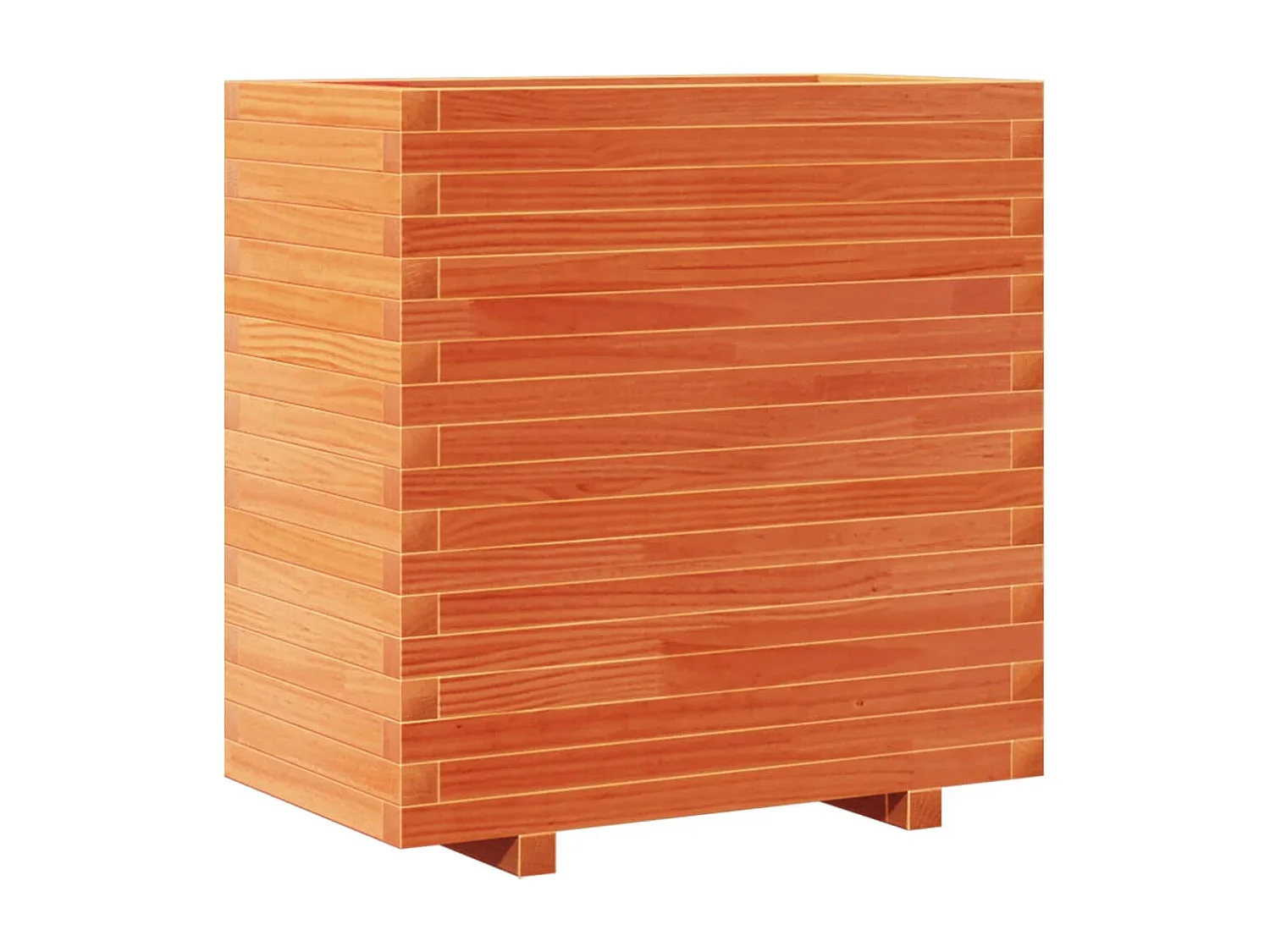 Jardinière cire marron 70x40x72 cm bois de pin massif