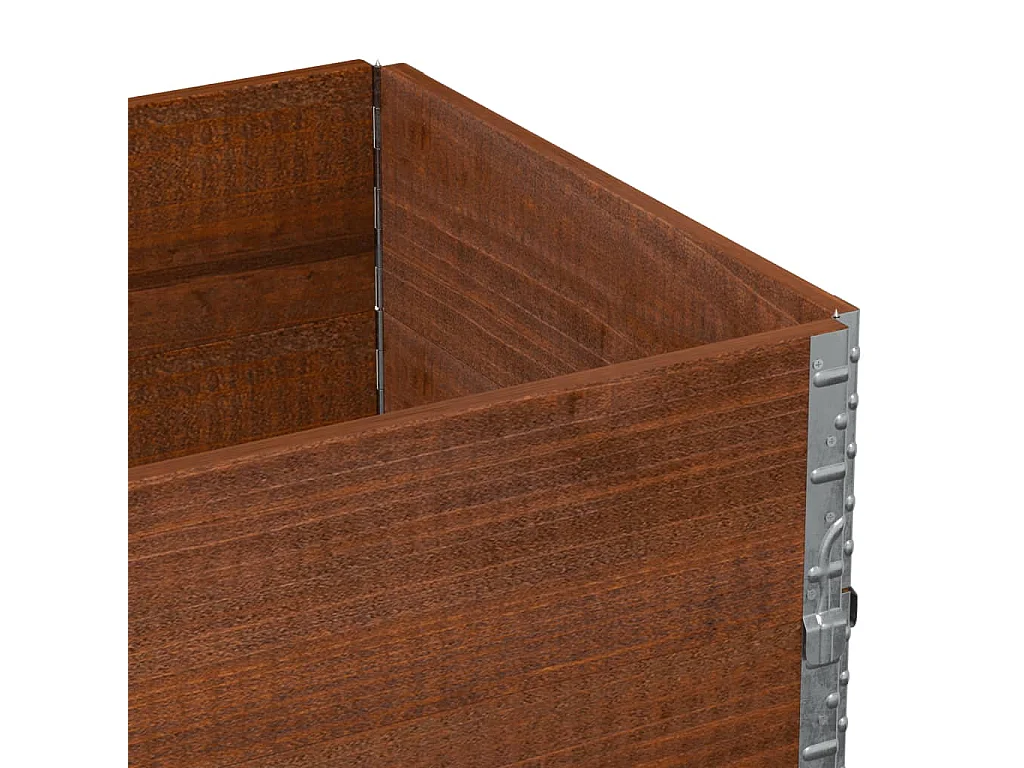 Jardinera de madera maciza de pino marrón 80x60 cm