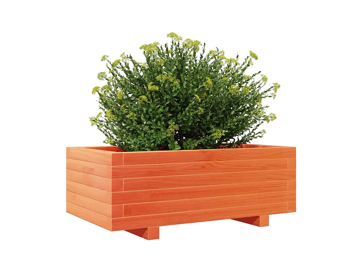 Jardinière cire marron 70x40x26,5 cm bois de pin massif