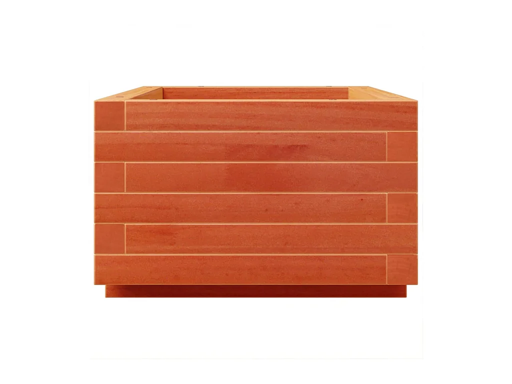 Jardinière cire marron 70x40x26,5 cm bois de pin massif