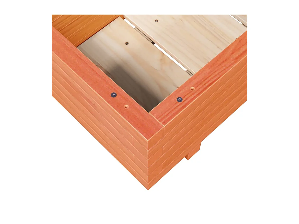 Jardinière cire marron 70x40x26,5 cm bois de pin massif