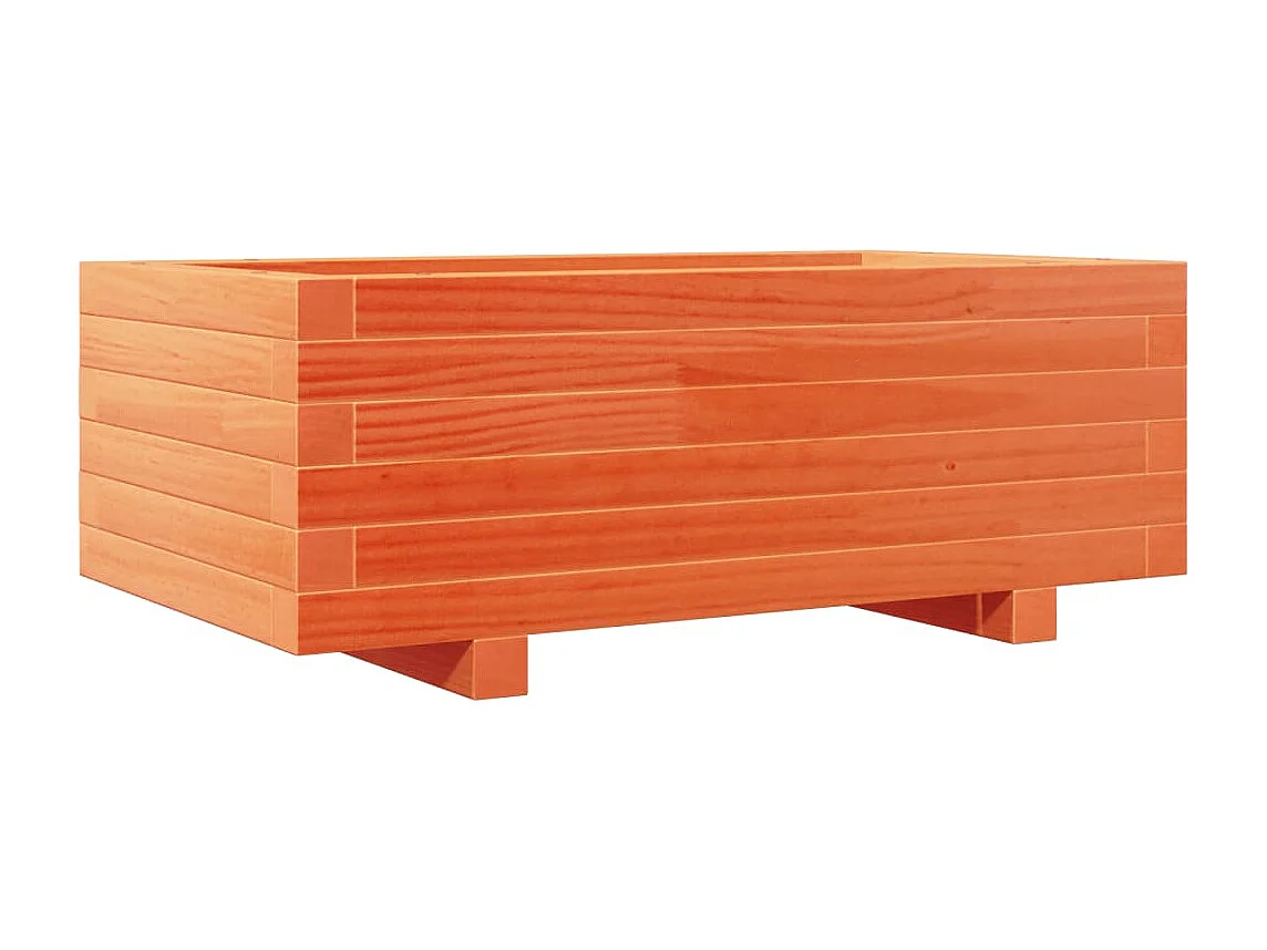 Jardinière cire marron 70x40x26,5 cm bois de pin massif