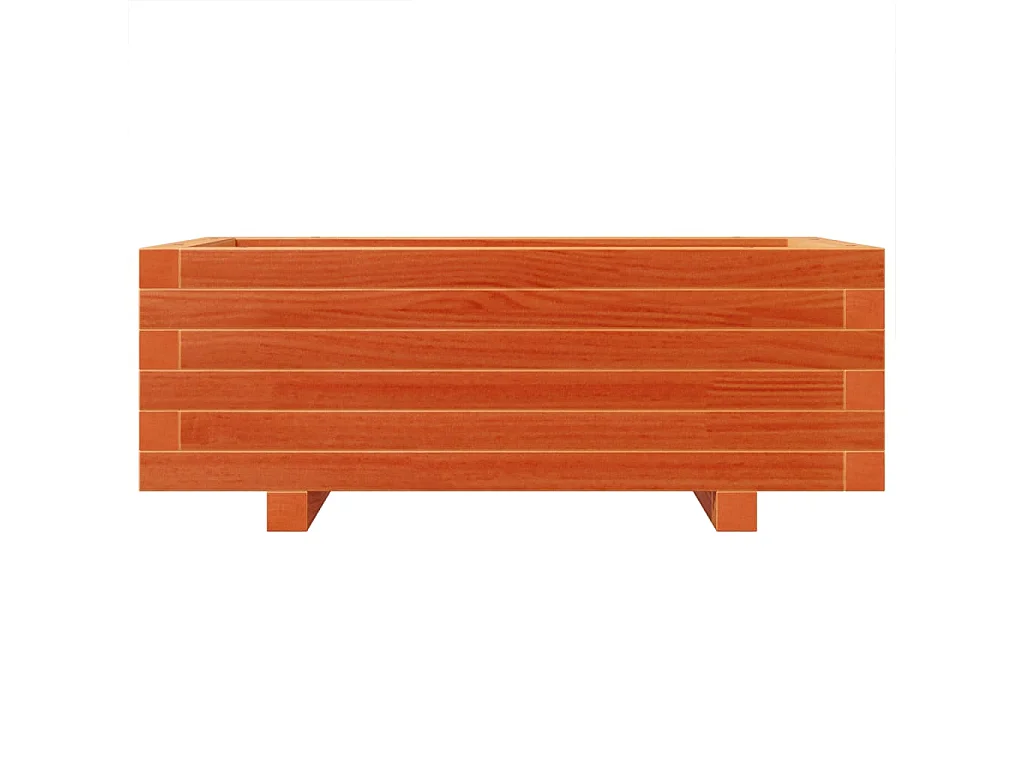 Jardinière cire marron 70x40x26,5 cm bois de pin massif