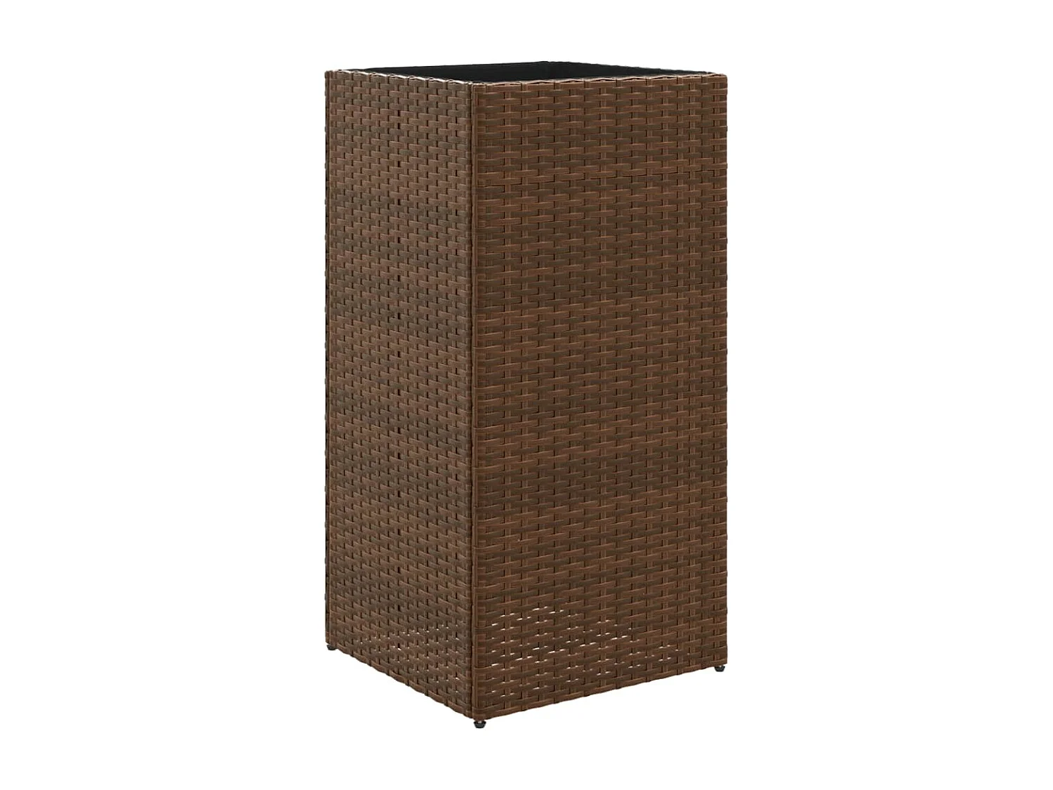 Pflanzkübel 2 Stk. Braun 40x40x80 cm Poly Rattan