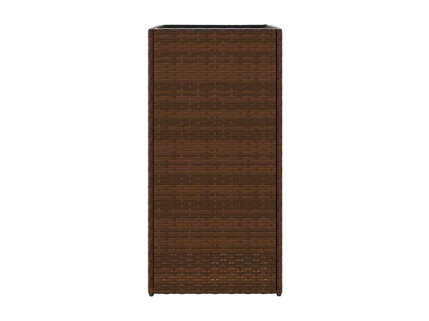 Pflanzkübel 2 Stk. Braun 40x40x80 cm Poly Rattan