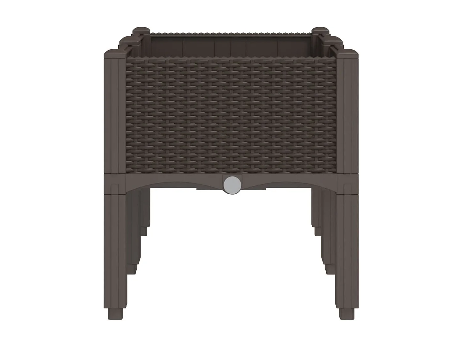 Pflanzkasten mit Beinen Braun 80x40x42 cm PP