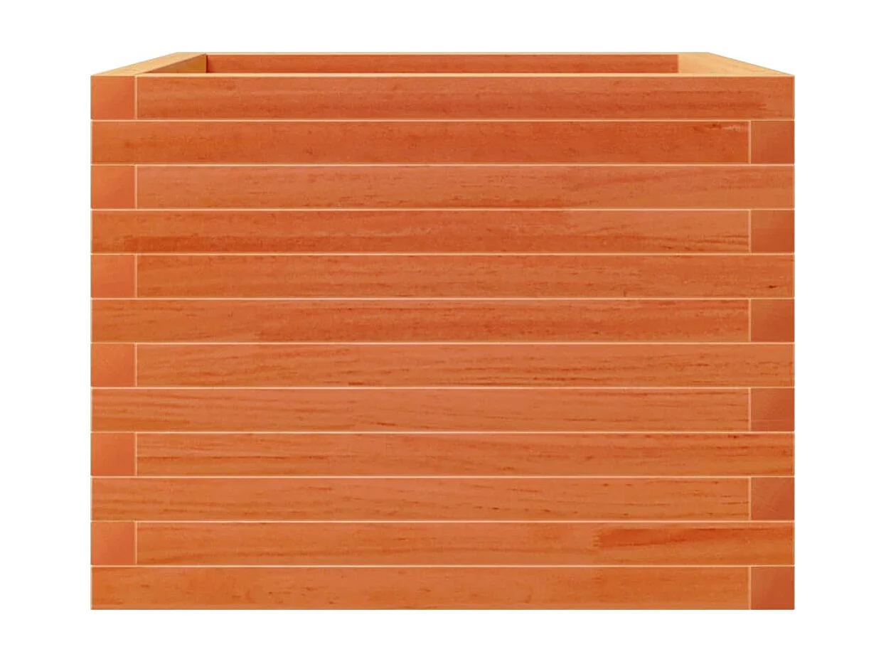 Fioriera Giardino Marrone Cera 60x60x45,5cm Legno Massello Pino