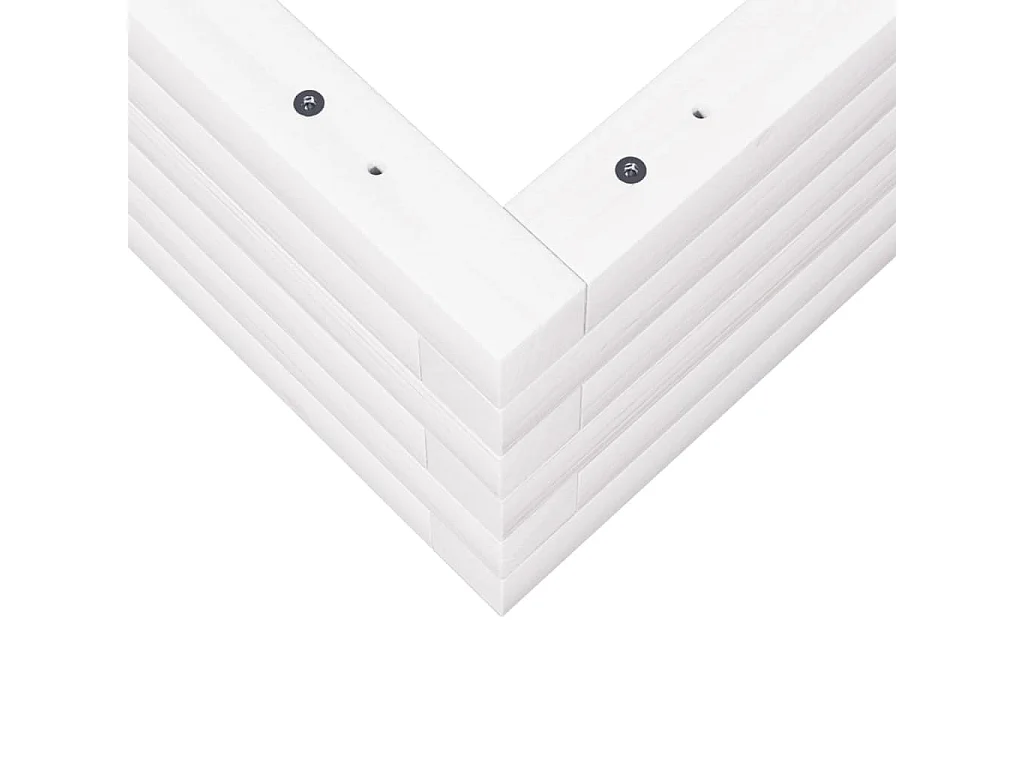 Jardinière blanc 70x70x23 cm bois de pin massif